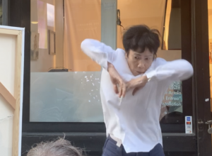 Yoshiko Chuma dances at opening