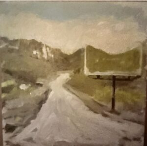 Billboard, 24 x 24 acrylic on wood 2026
